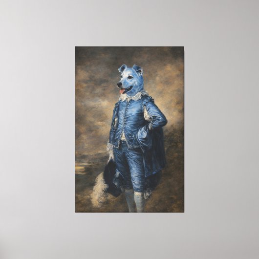 Blauer Hund Leinwanddruck (Vorderseite)