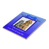 Blauer Hund oder Katze Fliese (Seite)