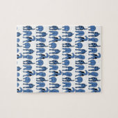 Blauer-Hund-Po-Muster Puzzle (Horizontal)