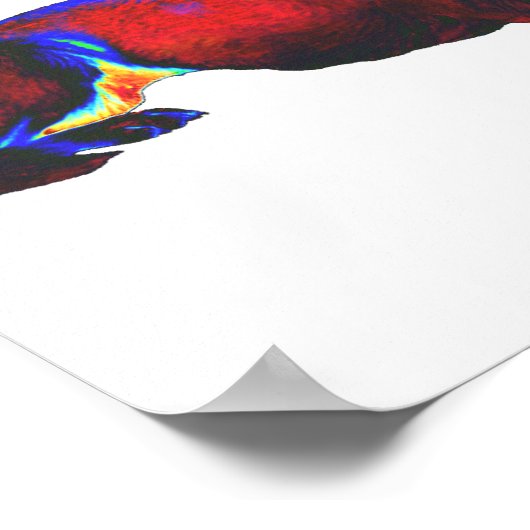 Blauer Hund Poster (Ecke)