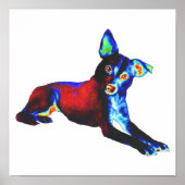 Blauer Hund Poster (Vorne)