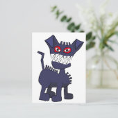 Blauer Hund Postkarte (Stehend Vorderseite)