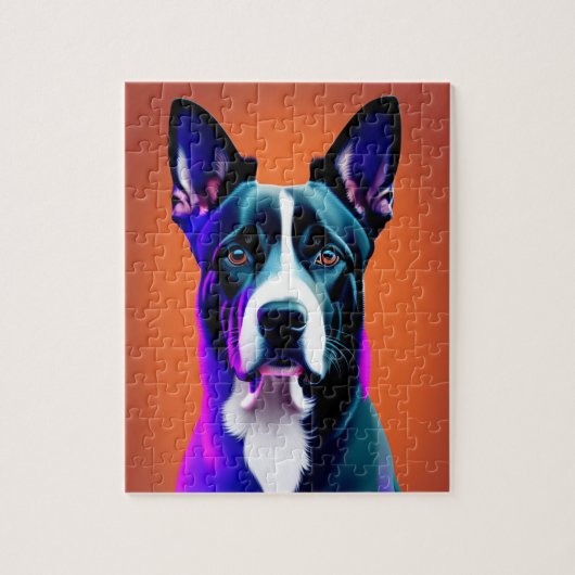 Blauer Hund Puzzle (Vertikal)