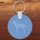 Blauer Hund Schlüsselanhänger (Vorderseite)