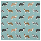 Blauer Hund Stoff (Muster)