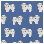 Blauer Hund Stoff (Nahaufnahme)