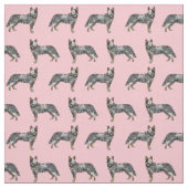 Blauer Hund Stoff (Muster)