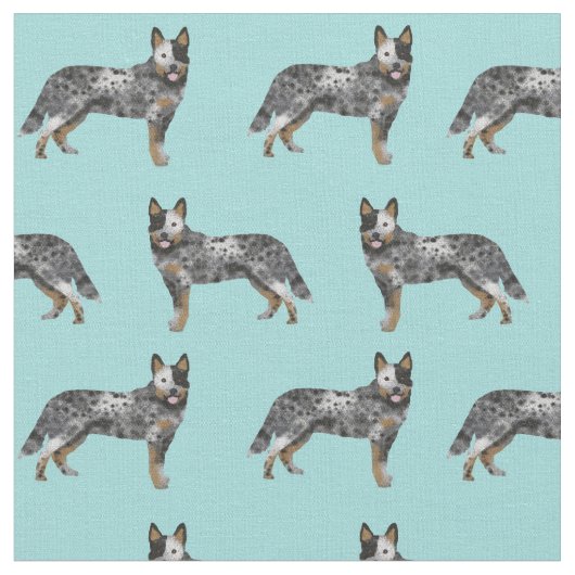 Blauer Hund Stoff (Nahaufnahme)