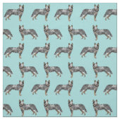 Blauer Hund Stoff (Muster)