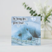 Blauer Hund und Herz Karte (Stehend Vorderseite)