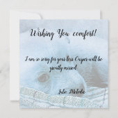 Blauer Hund und Herz Karte (Rückseite)