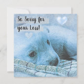 Blauer Hund und Herz Karte (Vorderseite)