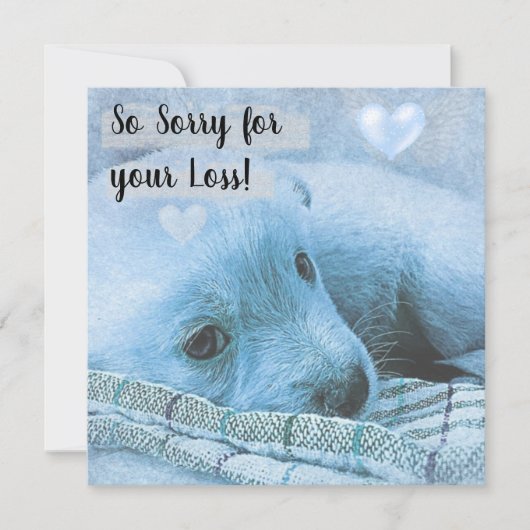 Blauer Hund und Herz Karte (Vorderseite)