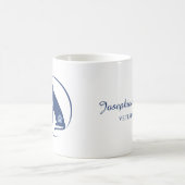 Blauer Hund und Katzen-Logo oder Ihr eigenes Logo Kaffeetasse (Mittel)