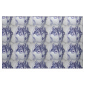 Blauer Hund und Schnee Stoff (Fat Quarter (45,7 x 55,9 cm))