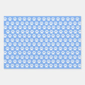 Blauer Hundepflasterpapier Flachblatt Set 3 Geschenkpapier Set (Vorderseite 3)