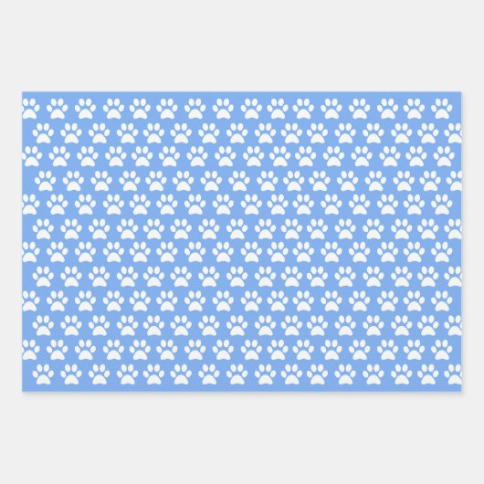 Blauer Hundepflasterpapier Flachblatt Set 3 Geschenkpapier Set (Vorderseite 3)
