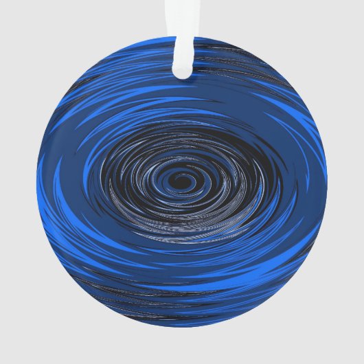 Blauer Hurrikan Ornament (Rückseite)