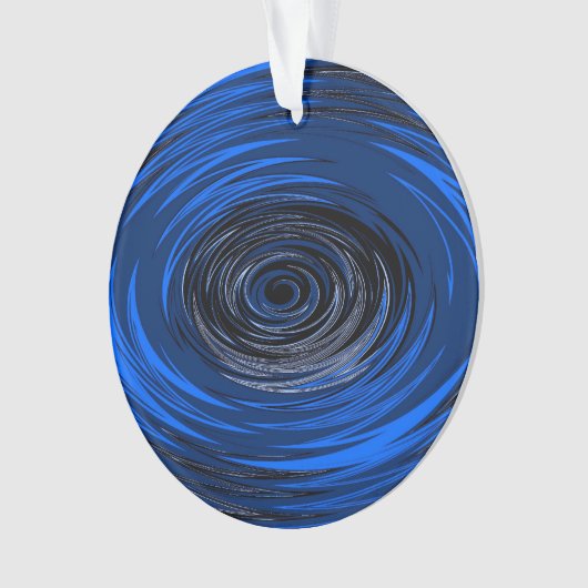 Blauer Hurrikan Ornament (Vorderseite)