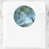 Blauer Hydrangea Blumen Blumenfoto Runder Aufkleber (Tasche)
