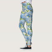 Blauer Hydrangea-Blumenmuster Leggings (Links)