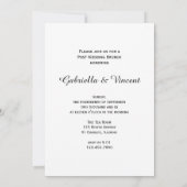 Blauer Hydrangea-Blüten-Posten-Hochzeits-Brunch Einladung (Rückseite)