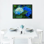 Blauer Hydrangea Blütenglanz Poster