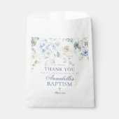 Blauer Hydrangea Botanische Taufe Dessert Geschenktütchen (Vorderseite)