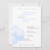 Blauer Hydrangea Einladung (Vorderseite)