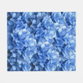 Blauer Hydrangea Fleecedecke (Vorderseite (Horizontal))