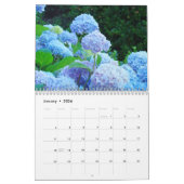 Blauer Hydrangea-Garten-Kalender-mit Kalender (Jan 2026)