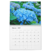 Blauer Hydrangea-Garten-Kalender-mit Kalender (Feb 2027)
