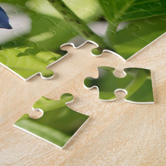 Blauer Hydrangea mit Blumen Puzzle (Seite)