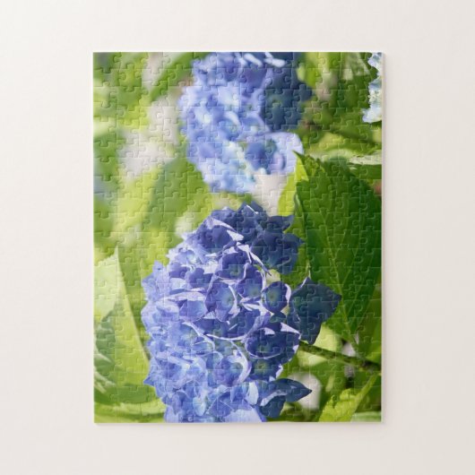 Blauer Hydrangea mit Blumen Puzzle (Vertikal)