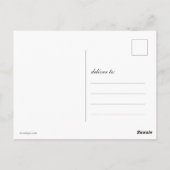 Blauer Hydrangea Mit Monogramm Name Postkarte (Rückseite)