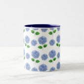 Blauer Hydrangea-Tasse Zweifarbige Tasse (Mittel)