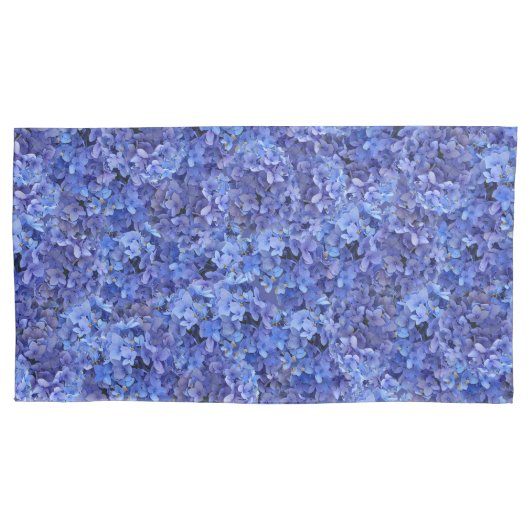 Blauer Hydrangeakissenbezug Kissenbezug (Vorderseite)
