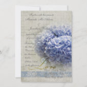 Blauer Hydrangeas Hochzeit Einladung (Vorderseite)