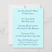 Blauer Hydrangee Blume Floral Blume Foto Einladung (Rückseite)