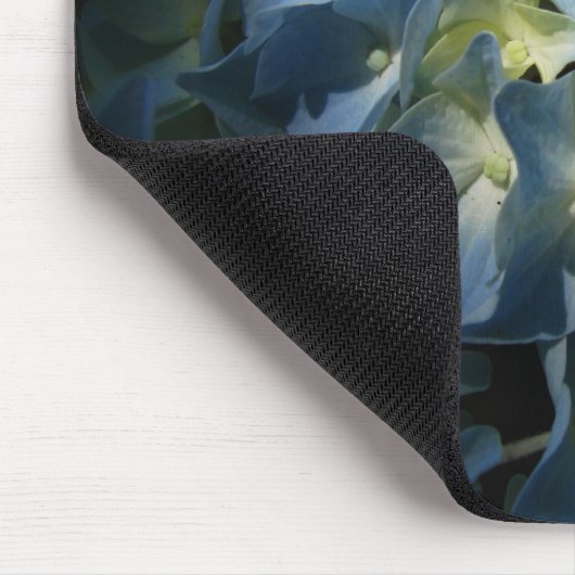 Blauer Hydrangee Blume Floral Blume Foto Mousepad (Ecke)