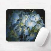 Blauer Hydrangee Blume Floral Blume Foto Mousepad (Mit Mouse)