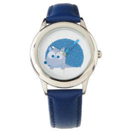Blauer Igel Armbanduhr