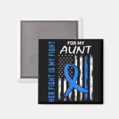 Blauer ihr Kampf ist mein Kampf gegen Diabetes Bew Magnet (Vorderseite/Rückseite)