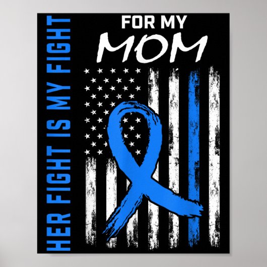 Blauer ihr Kampf ist mein Kampf gegen Diabetes Bew Poster (Vorne)