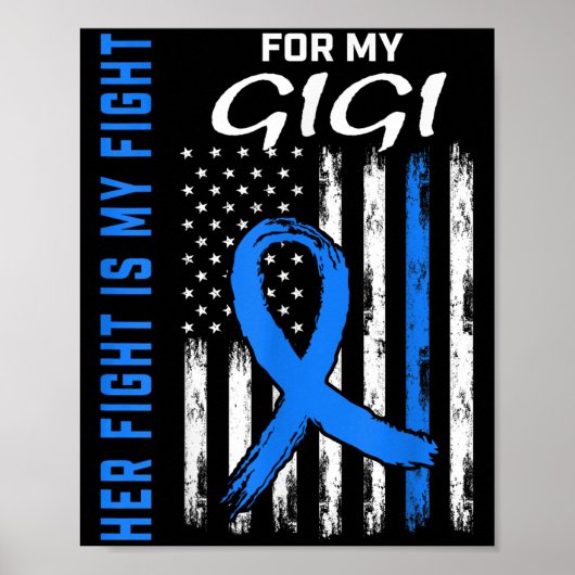 Blauer ihr Kampf ist mein Kampf gegen Diabetes Bew Poster (Vorne)