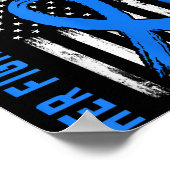 Blauer ihr Kampf ist mein Kampf gegen Diabetes Bew Poster (Ecke)