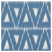Blauer Ikat-Dreiecke-Stoff Stoff (Nahaufnahme)