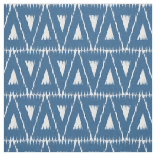 Blauer Ikat-Dreiecke-Stoff Stoff (Muster)