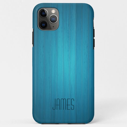 Blauer Imitat Holz Case-Mate iPhone Hülle (Rückseite)