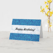 Blauer Impressionismus Karte (Gelbe Blume)